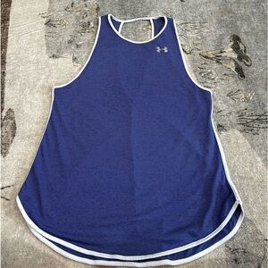 Blue striped Under Armour tank - size M